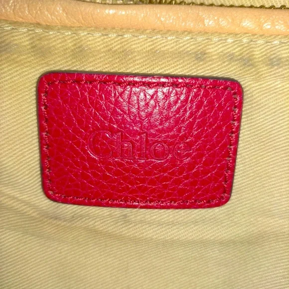 Chloe Paraty Red Leather Satchel Handbag - Picture 6 of 8